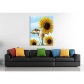 Painting by Numbers Kitten Sleeping on Sunflowers